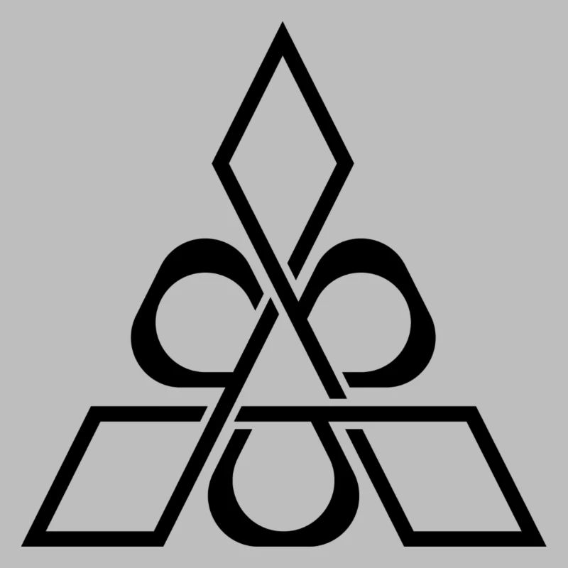 Design abstrait triangle et anneaux