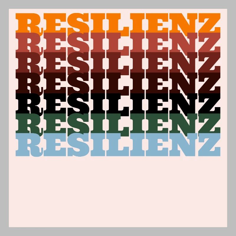 Typographie en impression colorée Resilience