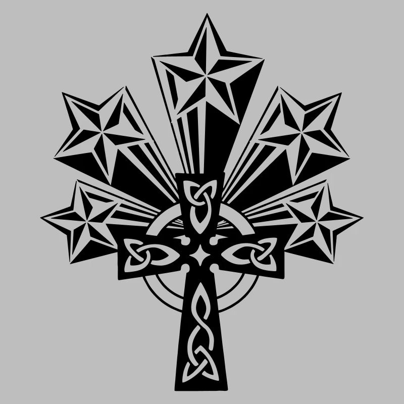 Croix celtique 5 étoiles