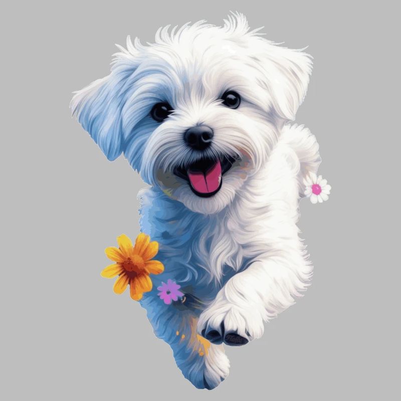 Chiot maltais sautant - 2 - 🐾