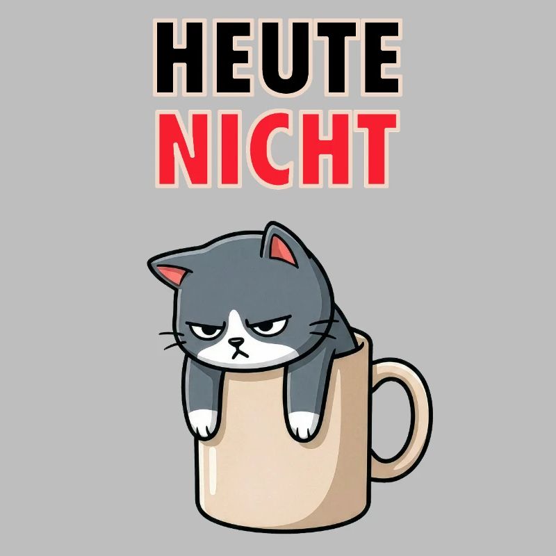 Not Cat Today - Funny Coffee Office Meme