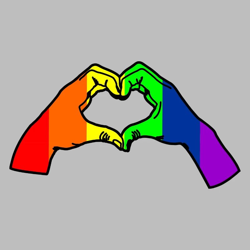 Rainbow hand love
