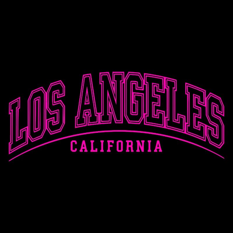 Lettrage rose néon de Los Angeles