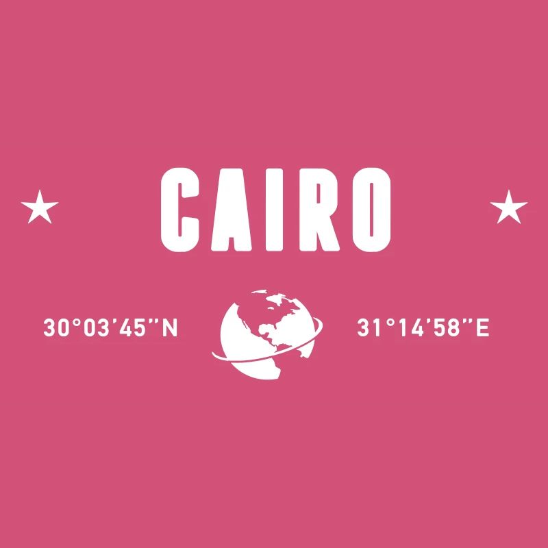 Le Caire, Égypte, coordonnées : planète Terre blanche