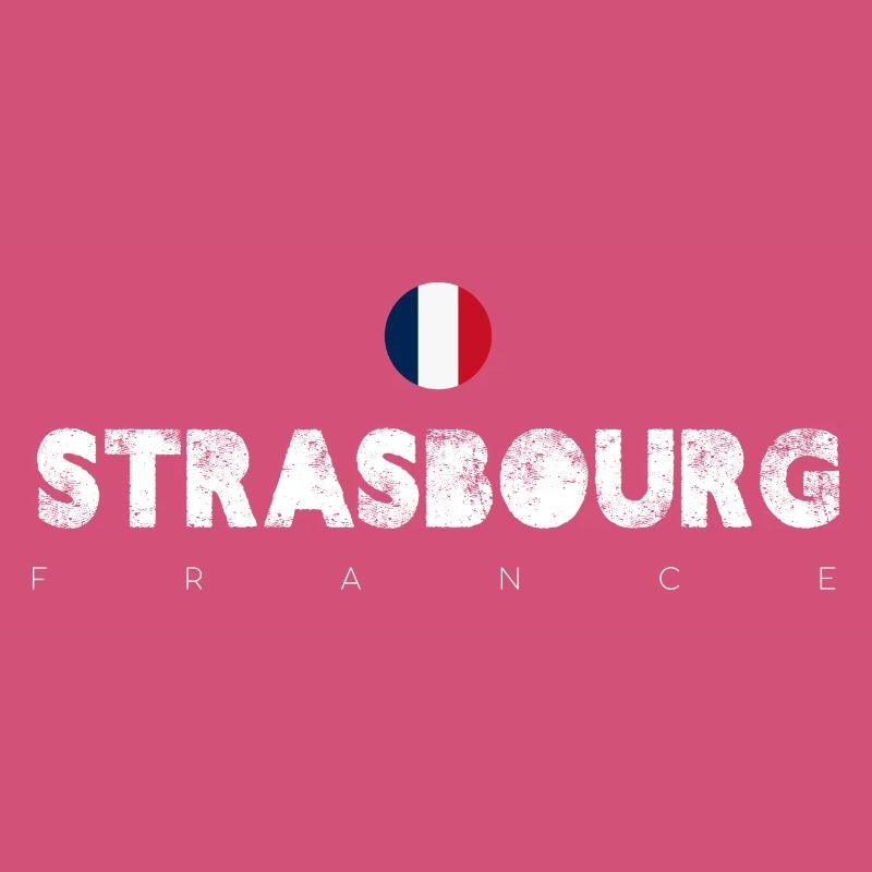 Strasbourg Distressed Flag Typography