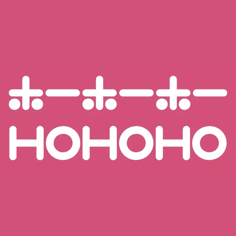 HoHoHo + Texte japonais - Blanc
