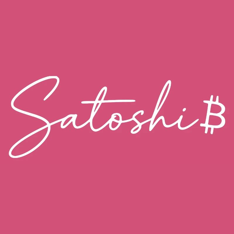 Satoshi Schriftzug Bitcoin Symbol Script Crypto