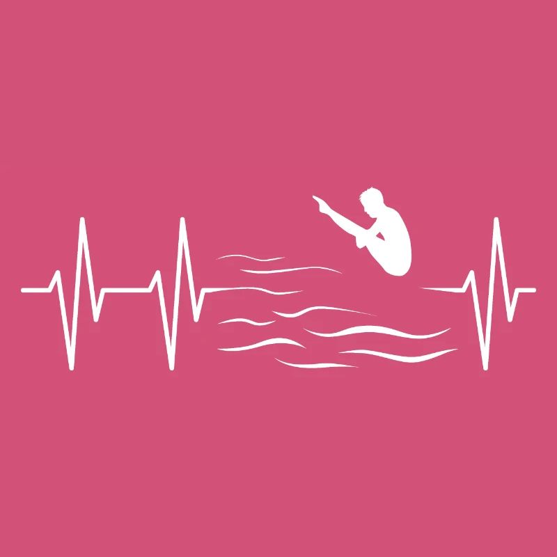 Pulse Diving Diver Cliff Jumping ECG Icon