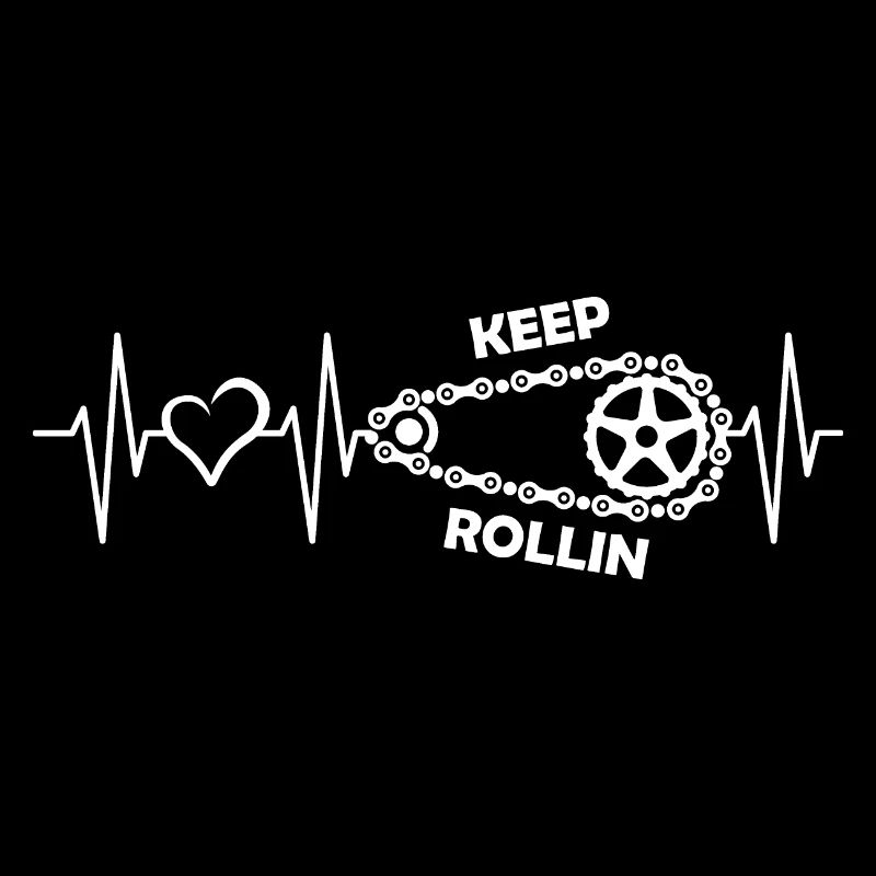 Heartbeat Bicycle Pulse Symbol Bicycle Chain Love