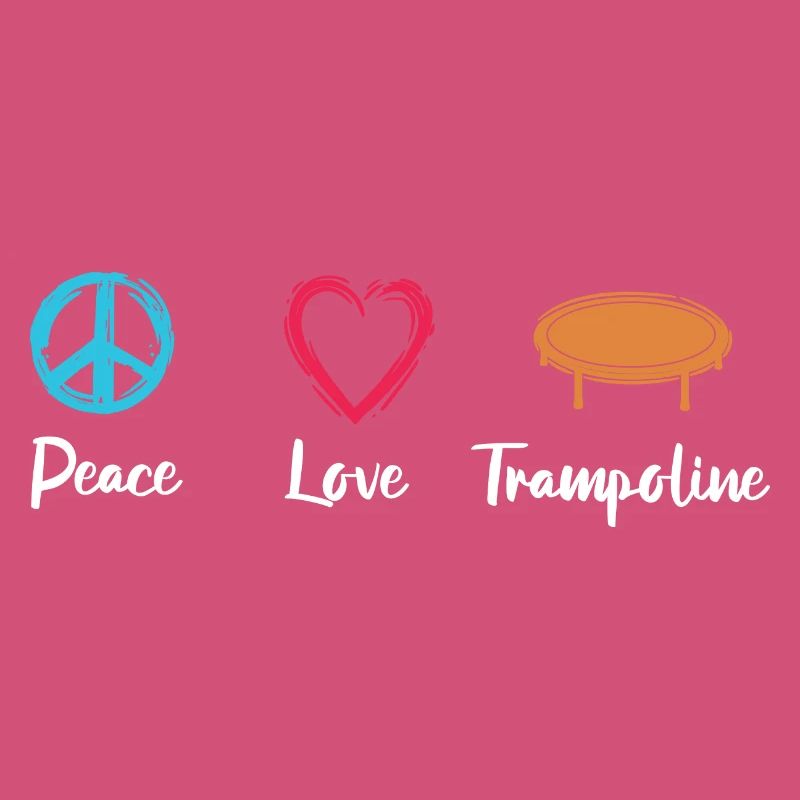 Frieden Liebe Trampolin