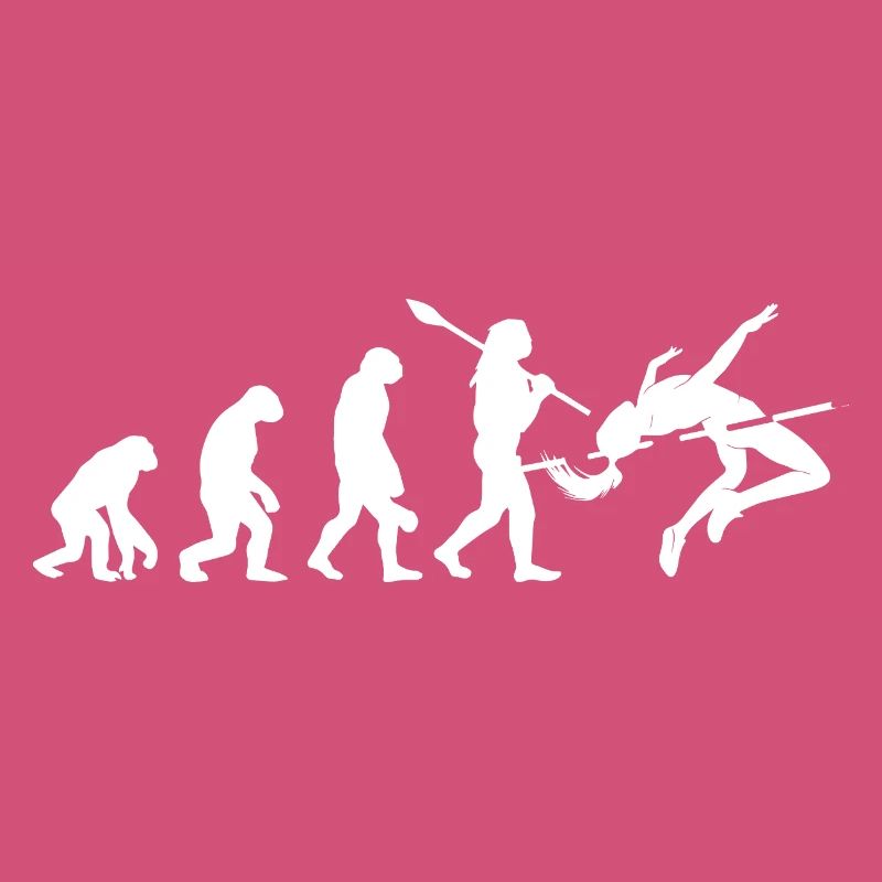 Hochsprung-Evolution-Athleten-Silhouetten-Kunst