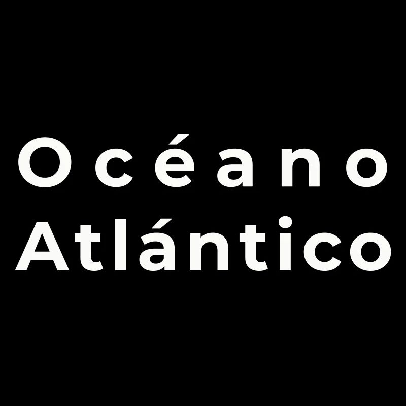 Océan Atlantique Typographie Marine