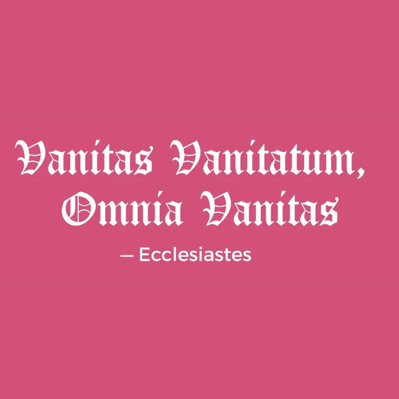 Vanitas Vanitatum Ecclésiaste Imprimé Tee
