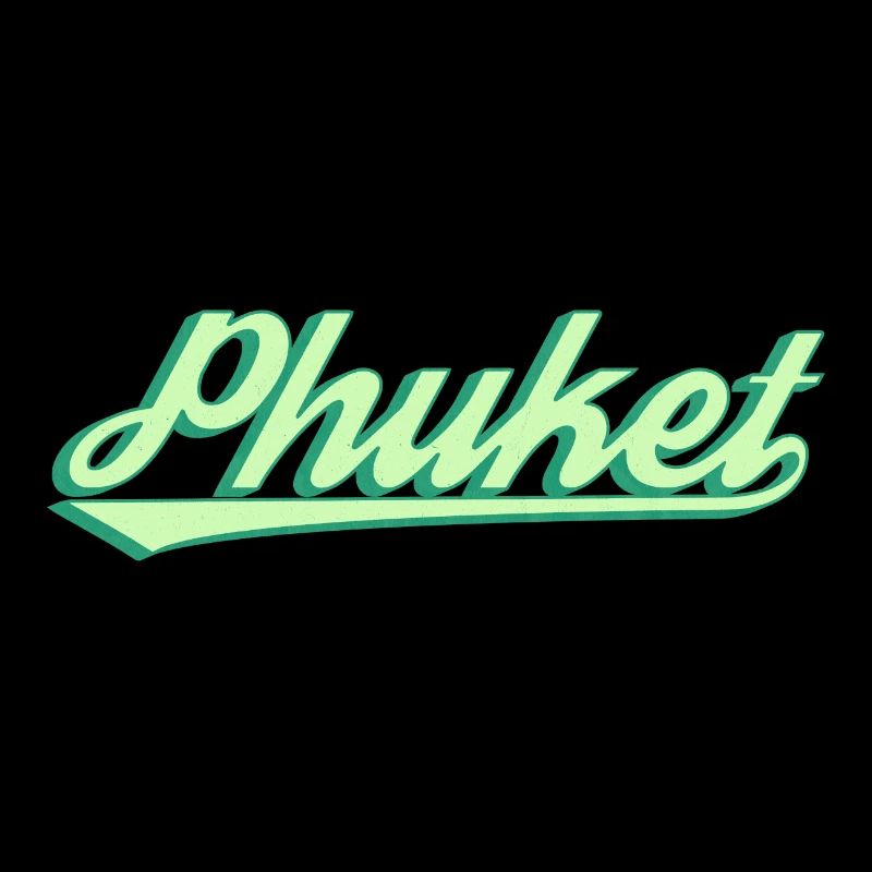 Écriture côtière rétro de Phuket