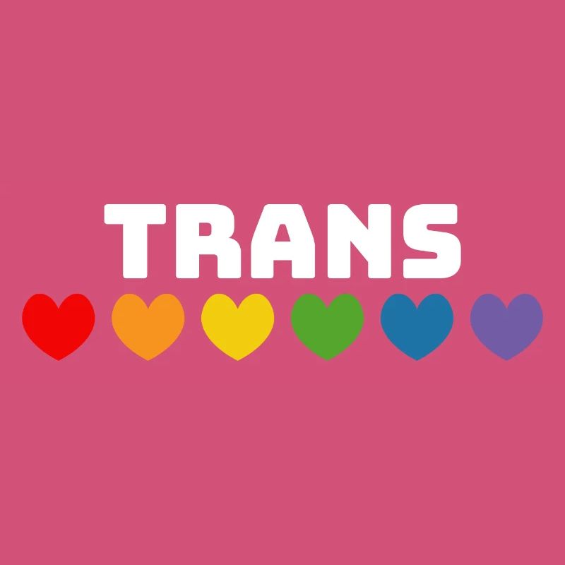 Regenbogenherzchen Trans weiss