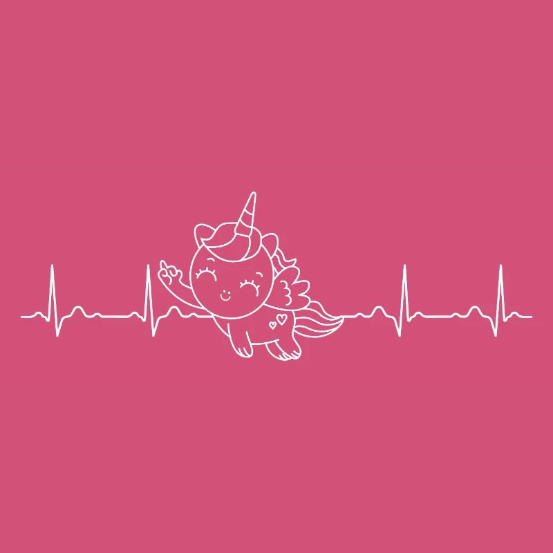 Conception de licorne battement de cœur