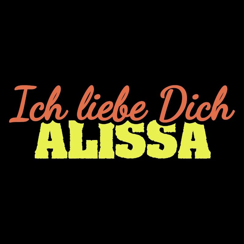 Ich liebe Dich ALISSA Retro-Print