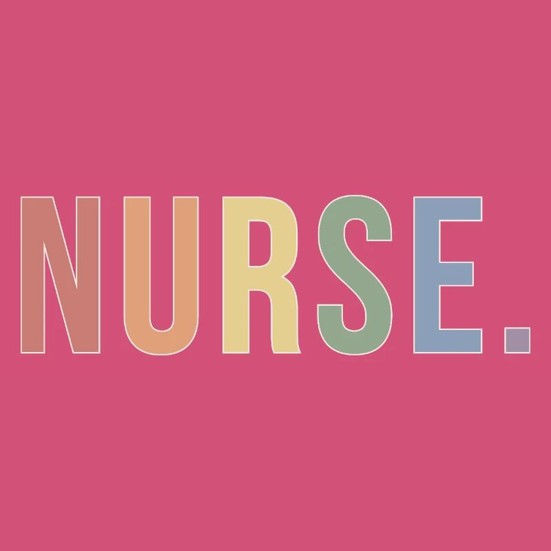 NURSE Soft Rainbow Typografie LGBTQ Pride Design