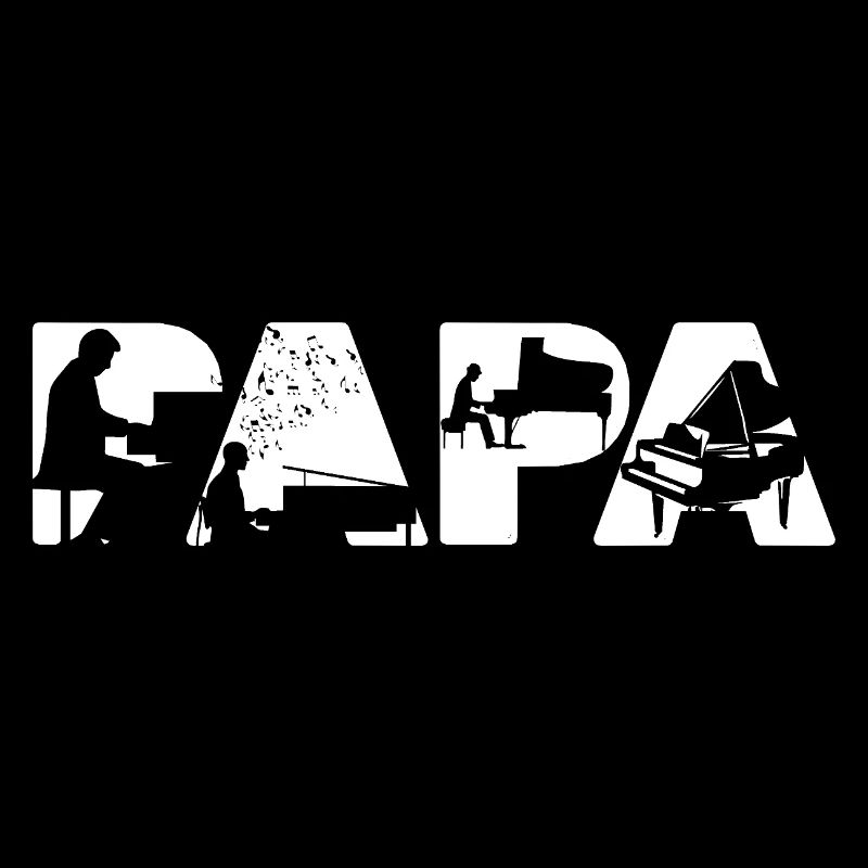 Papa Piano Player Musical Dad Keyboardist