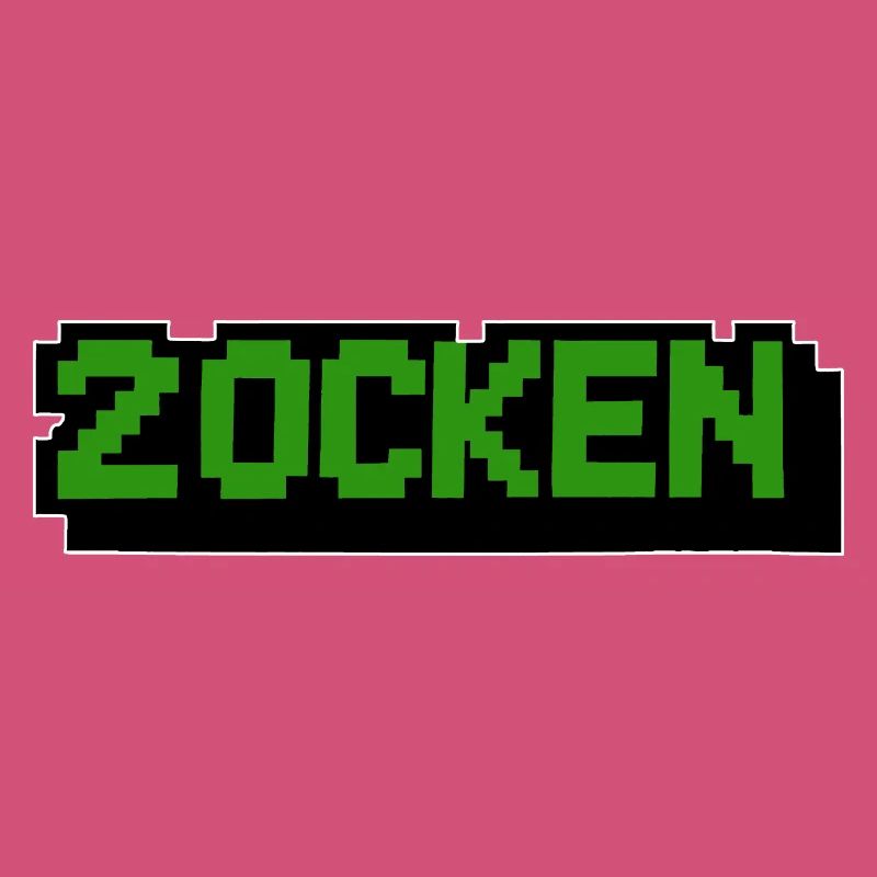 Lettering Zocken Retro Computer