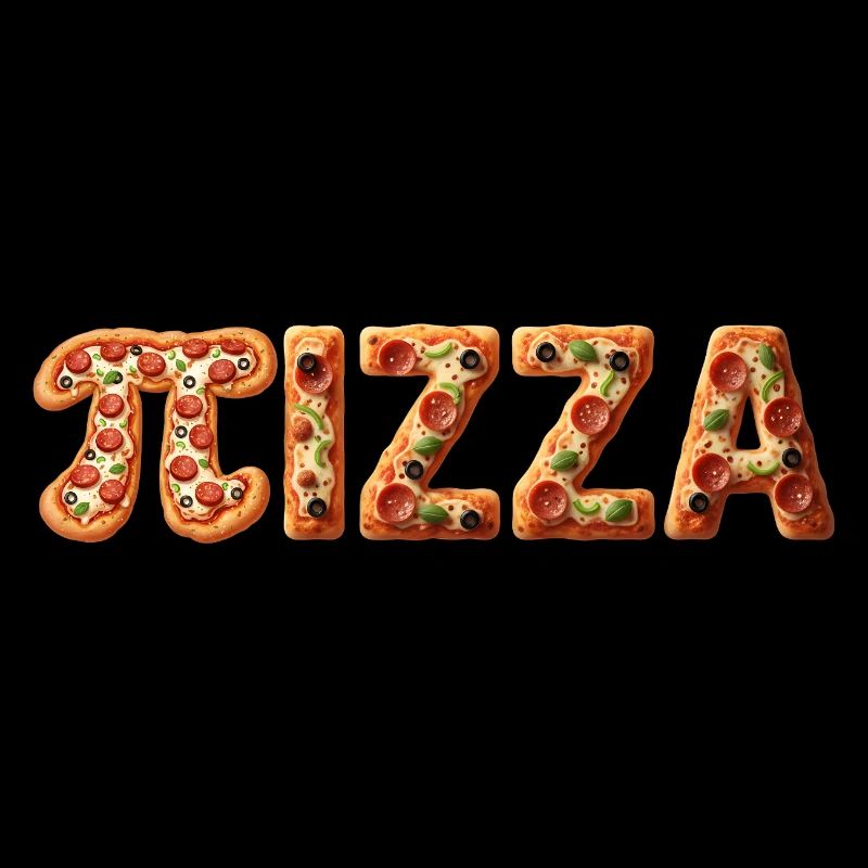 PIZZA Bunte Teigbuchstaben