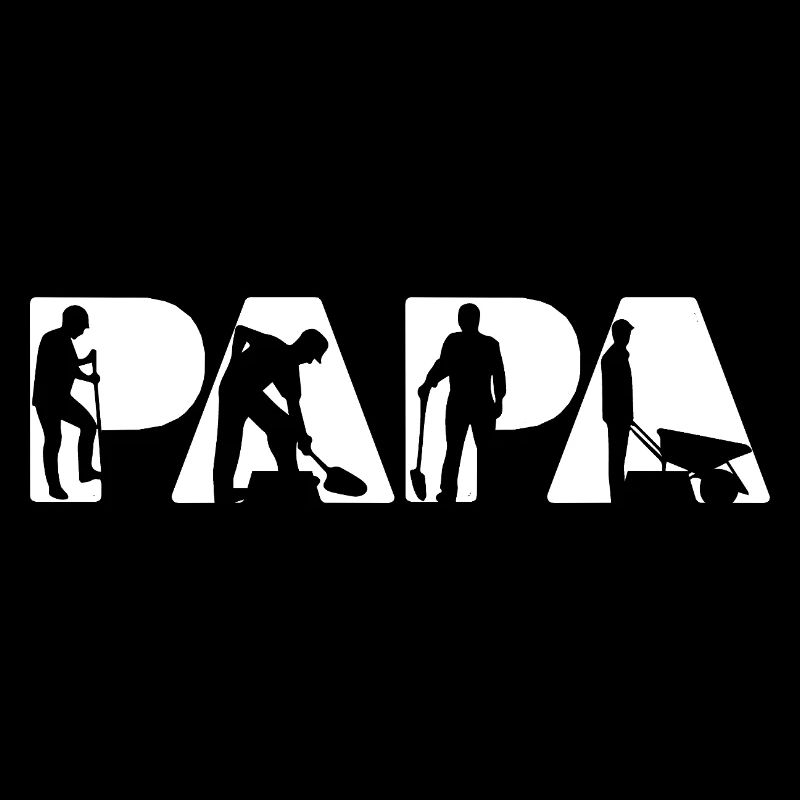 Silhouette du Papa Ouvrier Agricole Jardinier