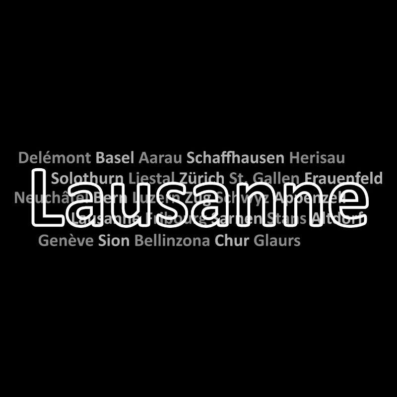 Villes suisses de Lausanne