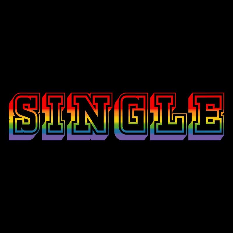 SINGLE rainbow tshirt LGBT lgbtqi queer