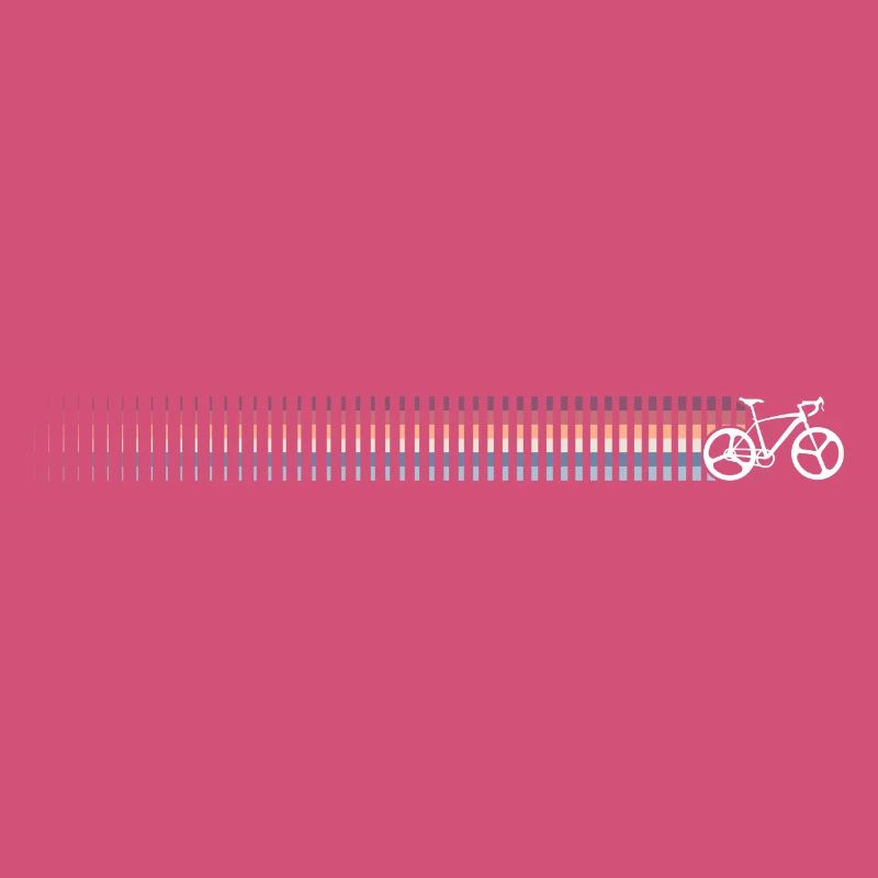 Rainbow Gradient Bicycle Silhouette
