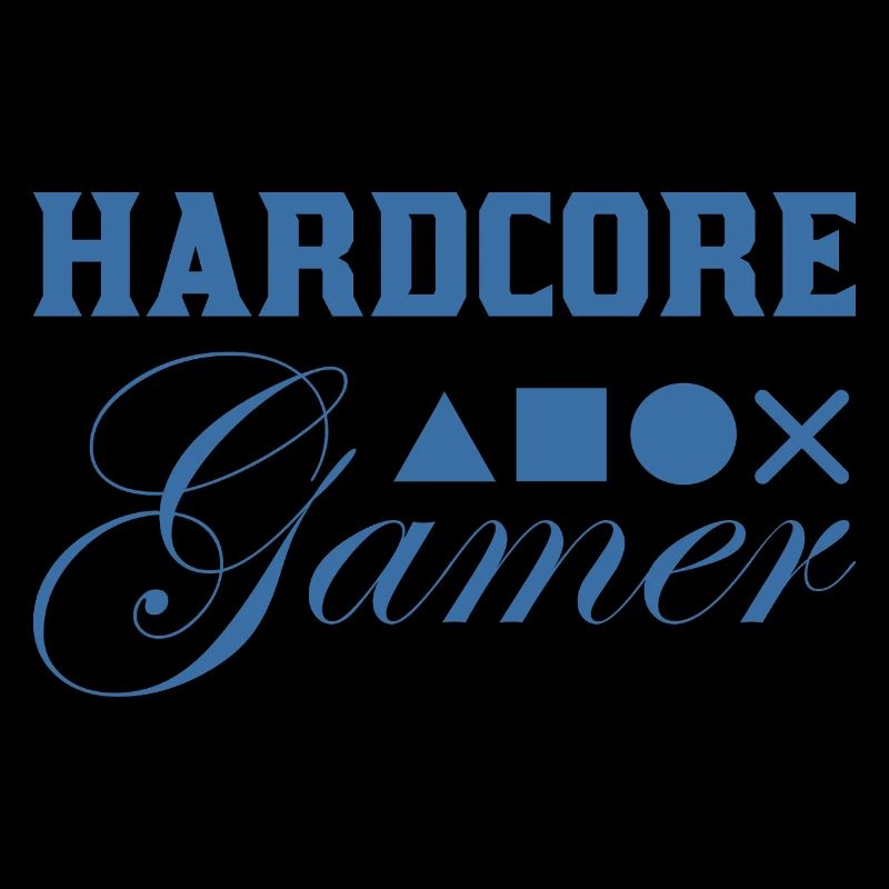 Hardcore Gamer Geometrie Blau