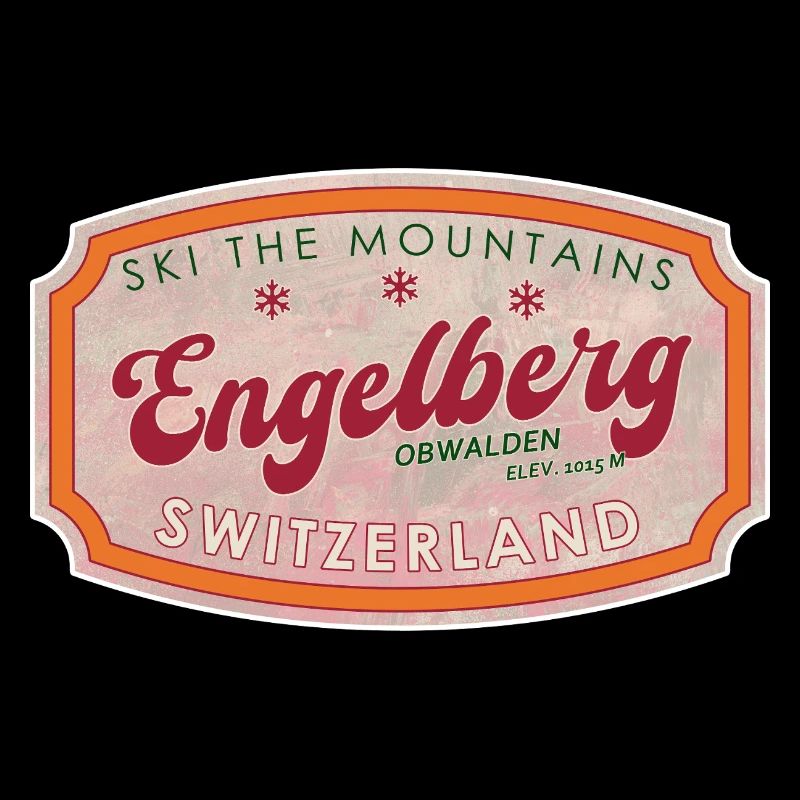 Engelberg Schweiz Skigebirge-Abzeichen