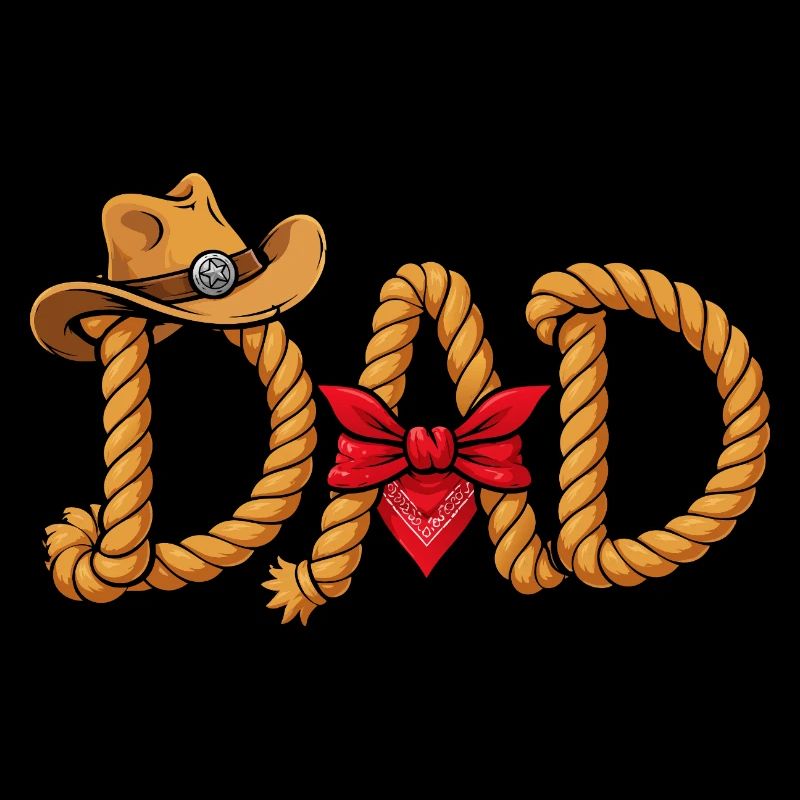 Bester Papa Cowboy Western Seil Design