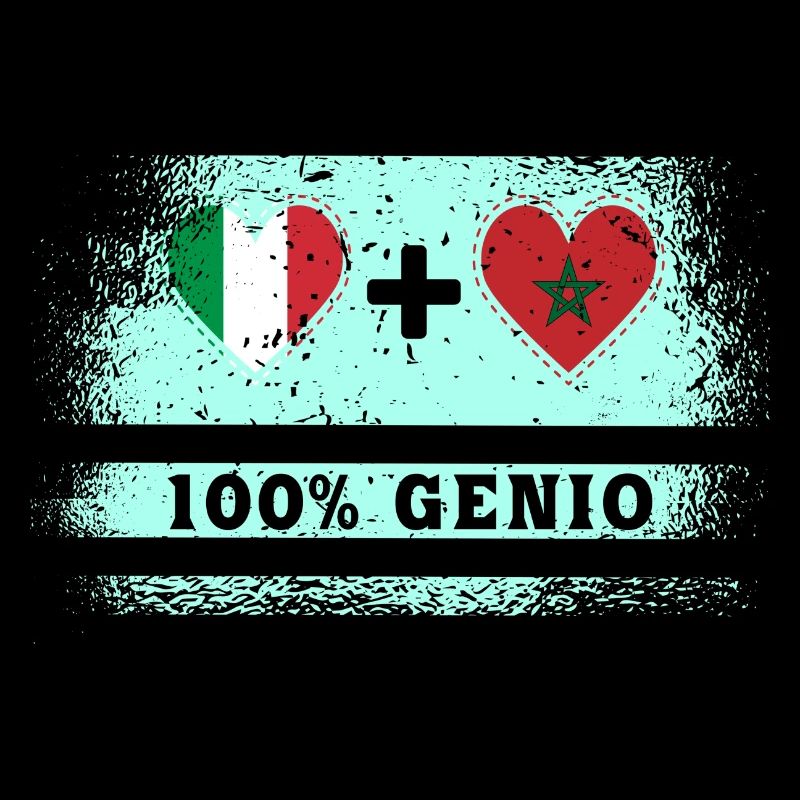 Italy and Morocco 100% genius flag