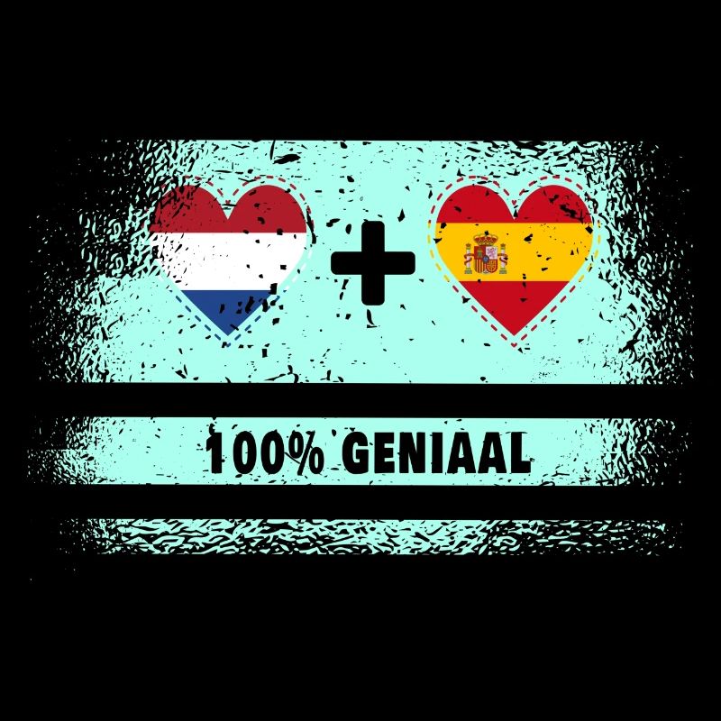 Espagne et Pays-Bas 100% Genius flag