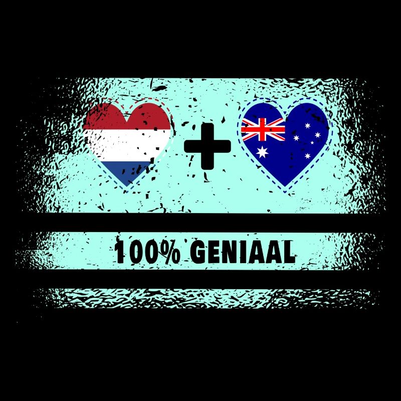 Australie et Pays-Bas Drapeau 100% Genius