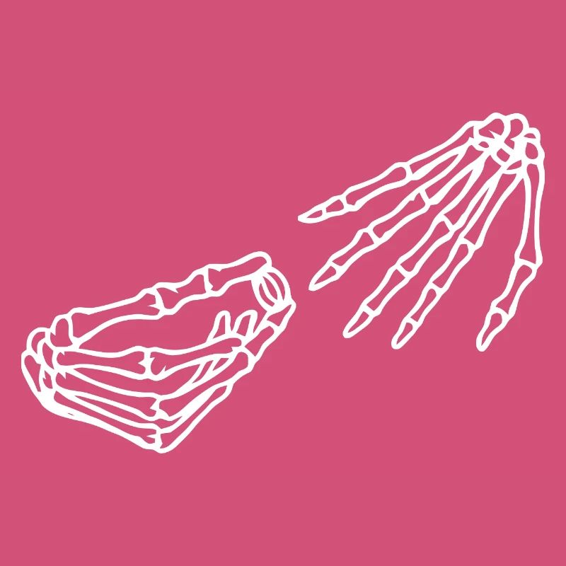 Illustration de main et de crâne de squelette éthéré