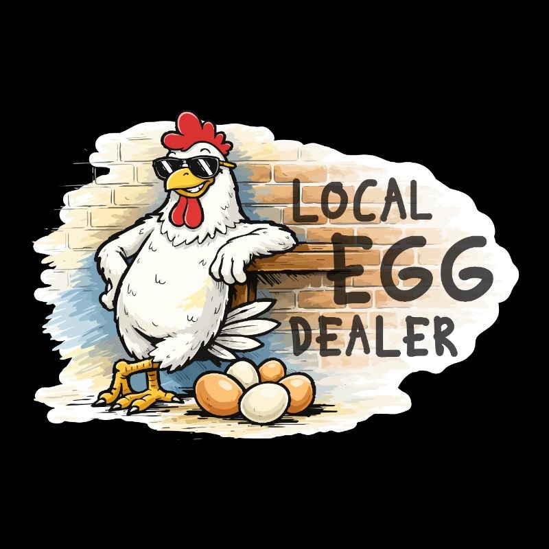 Coq espiègle – Motif drôle de ferme de poulets