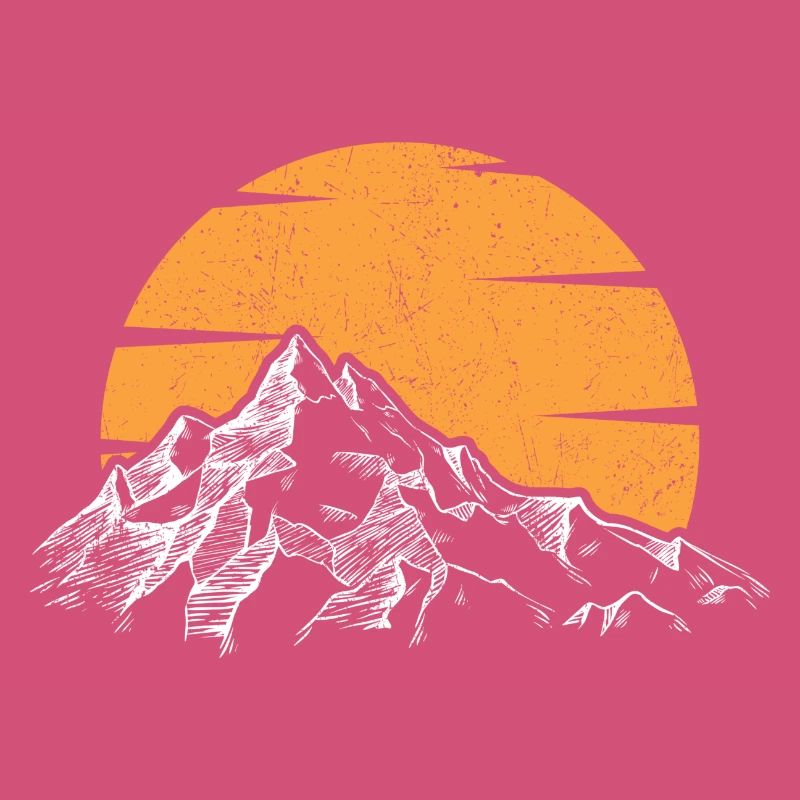 Sunset Peak Mountain Silhouette