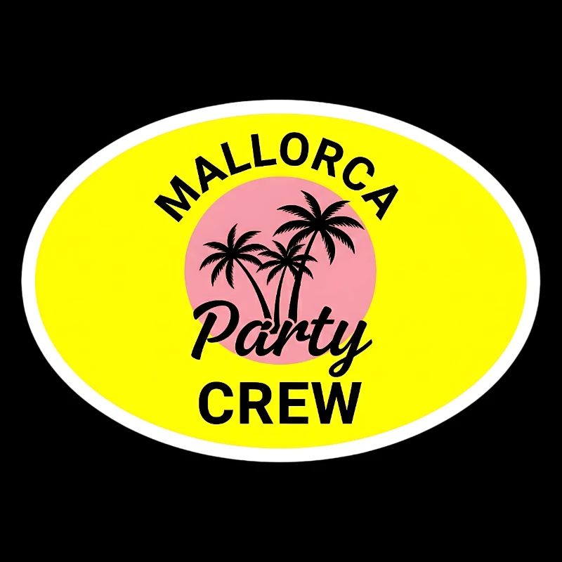 Mallorca Party Crew Palm Trees Neon