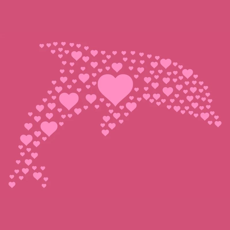 Dolphin with small hearts