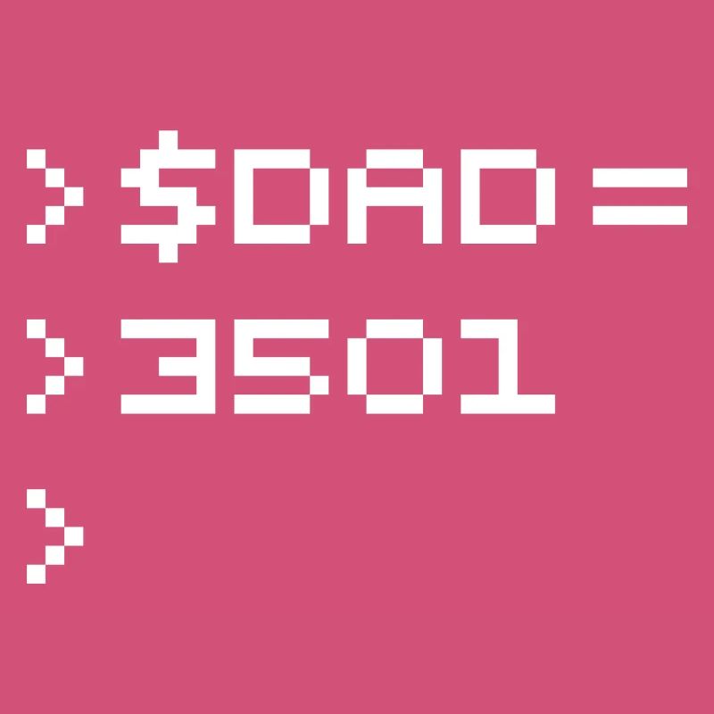 DAD 8-Bit Code Nerd Pixel Terminal Retro