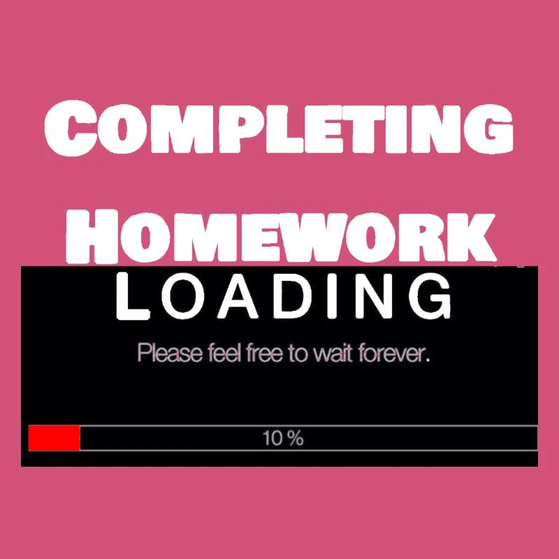 Scrolling Loading Bar University Funny Print