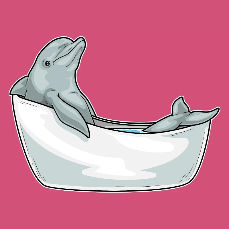 Dolphin Bathing Bathtub