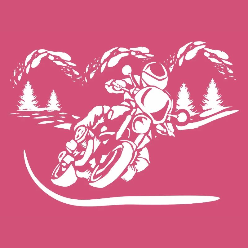 Motorcycle Forest Silhouette