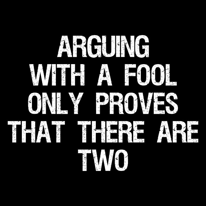 arguing with a fool only proves that there are two