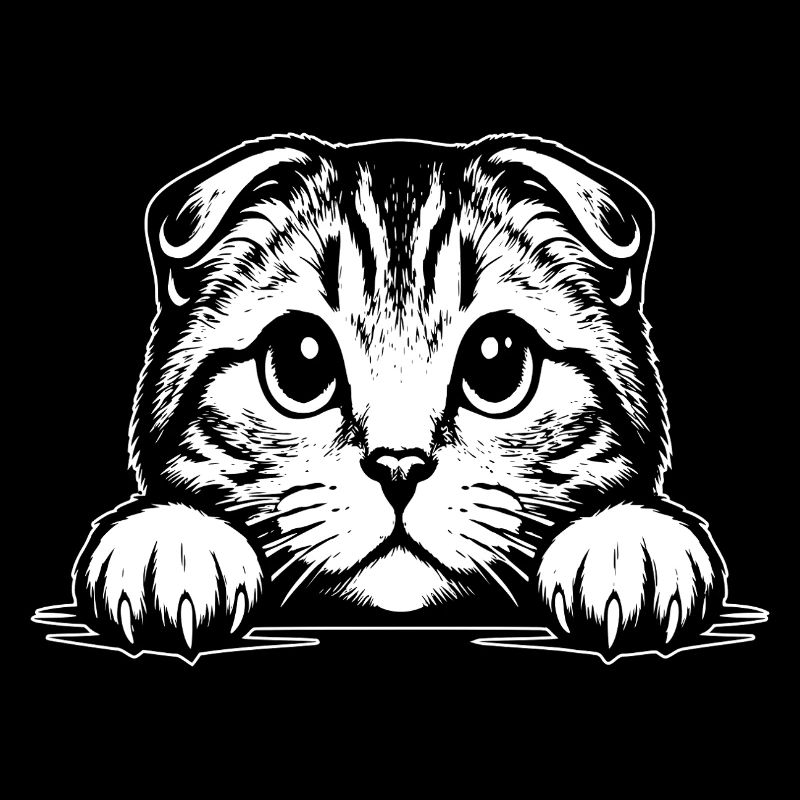 Scottish Fold-eared Cat with Paws