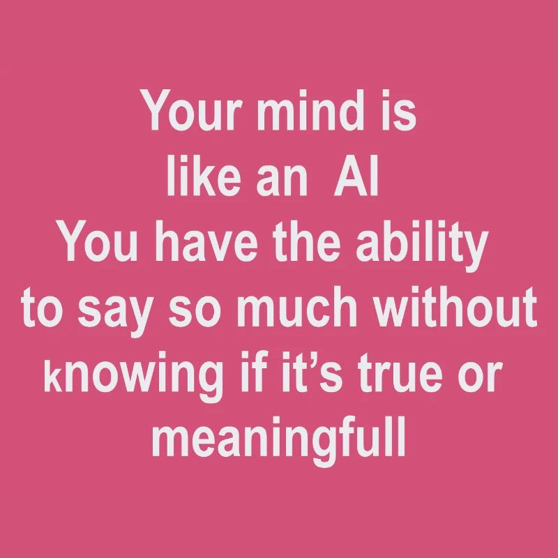 Brain as AI: Words without Value