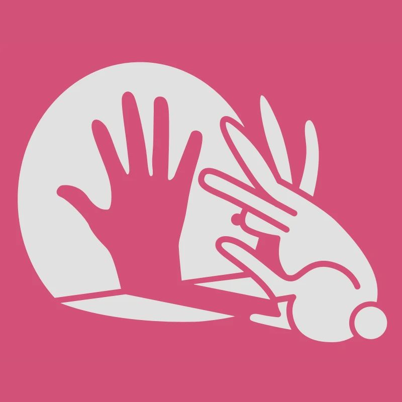 Chinese shadow, hand, rabbit, phosphorescent
