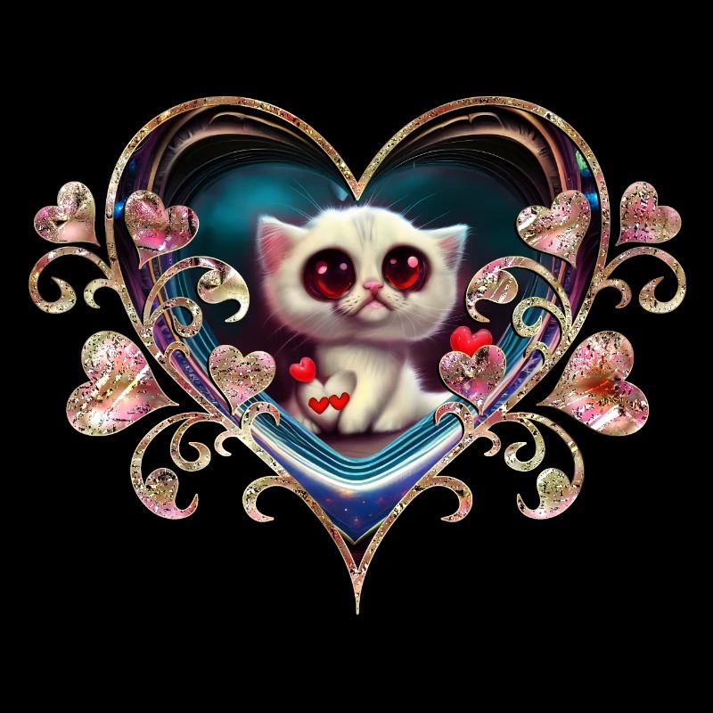 Chaton de la Saint-Valentin