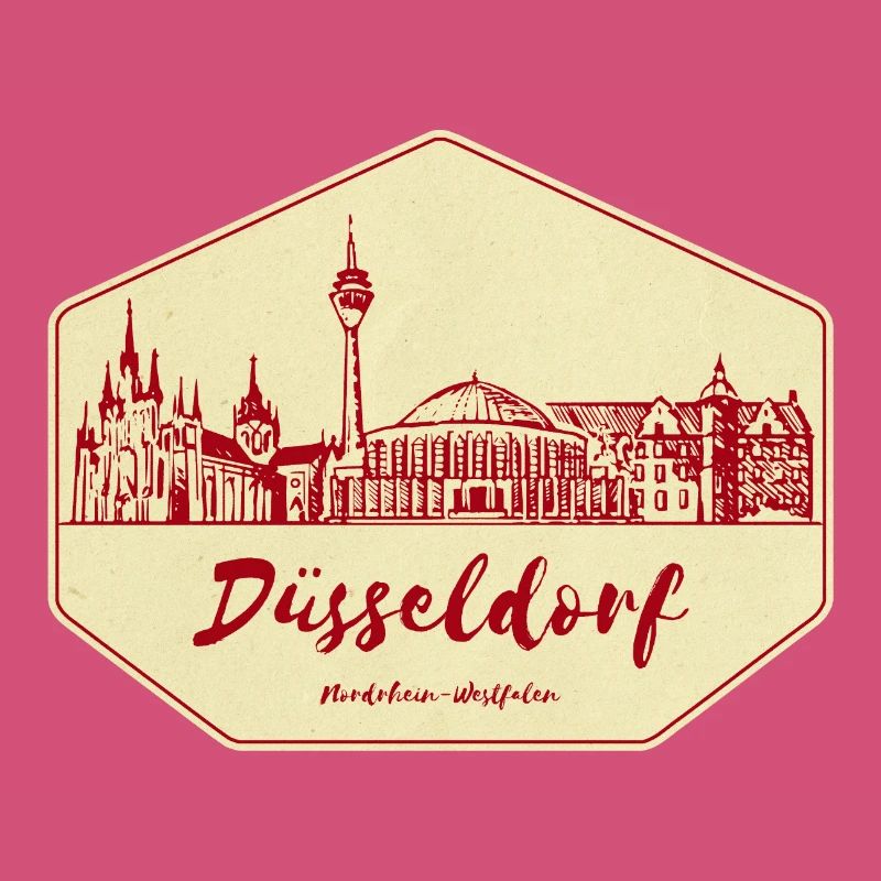 Dusseldorf Skyline Badge